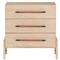 Matthew Modern Classic Brown Wood 3 Drawer Dresser|Kathy Kuo Home