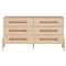 Matthew 6 Drawer Modern Classic Brown Wood Dresser|Kathy Kuo Home