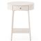 Tyra Hollywood Regency White Wood 1 Drawer Nightstand|Kathy Kuo Home