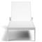 Jace Industrial White Sling Outdoor Chaise Lounge|Kathy Kuo Home