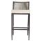 Aurora Mid Century Ash Cushion Graphite Aluminum Outdoor Counter Stool|Kathy Kuo Home