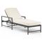 Aurora Mid Century Grey Aluminum Sunbrella Outdoor Chaise Lounge|Kathy Kuo Home