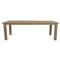 Amina Coastal Natural Teak Wood Outdoor Dining Table - 91&quot;W|Kathy Kuo Home