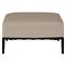 Havana Beige Sunbrella Cushion Black Frame Cane Square Outdoor Ottoman|Kathy Kuo Home