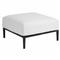 Havana Performance Cushion Black Frame Cane Square Outdoor Ottoman|Kathy Kuo Home