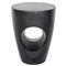 Ayaan Modern Classic Black Concrete Round Outdoor Stool|Kathy Kuo Home