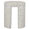 Lyone Coastal Beach White Concrete Grey Terrazo Round Outdoor Stool|Kathy Kuo Home