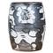 Beck Modern Black Porcelain Twisted Flower Outdoor Garden Stool|Kathy Kuo Home