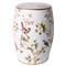 Tristan Modern Classic White Porcelain Flower Birds Outdoor Garden Stool|Kathy Kuo Home