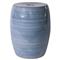 Adalynn Modern Classic Denim Blue Village Porcelain Outdoor Garden Stool|Kathy Kuo Home