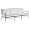 Aurore Cream Cushion Black Welt Metal Outdoor Sofa|Kathy Kuo Home