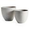 Marra  White Stone Outdoor Tapered Pot - Set of 2|Kathy Kuo Home
