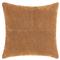 Marlan Mid Century Modern Camel Brown Leather Decorative Throw Pillow - 20x20