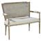 Chanelle French Country Brown Wood White Performance Seat Bench|Kathy Kuo Home