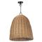 Beehive Woven Rattan Black Metal Outdoor Pendant - Small|Kathy Kuo Home