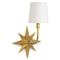 Etoile Modern Classic Gold Steel Backplate Sconce