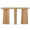Laura Rustic Lodge Brown Oak Wood Round Edge Console Table|Kathy Kuo Home