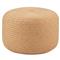 Vibe Solar Coastal Beach Brown Outdoor Round Pouf|Kathy Kuo Home