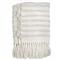 Pampa Merino Modern White Wool Handwoven Throw Blanket|Kathy Kuo Home