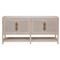 Miya Coastal Beach Cream Wood 4 Door Sideboard|Kathy Kuo Home