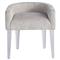 Riya Hollywood Regency White Cushion Acrylic Vanity Stool|Kathy Kuo Home