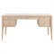 Paola French Country Brown Oak Wood 5-Drawer Desk|Kathy Kuo Home