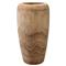 Presley Coastal Brown Wood Cylinder Decorative Vase|Kathy Kuo Home