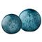 Athena Coastal Blue Hand Blown Glass Orb Sculpture - Set of 2|Kathy Kuo Home