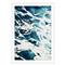 Belinda Blue Ocean Waves White Wood Frame Wall Art  - I
