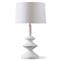 Hope Modern Classic White Aluminum Linen Shade Table Lamp|Kathy Kuo Home