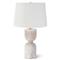 Joan Hollywood Regency White Stone Base Table Lamp
