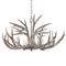 Antler Rustic Silver Resin Chandelier|Kathy Kuo Home