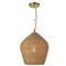 Georgian Natural Woven Rattan Single Pendant|Kathy Kuo Home