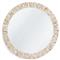 Multitone Rustic Lodge Natural Brown Bone Frame Round Mirror|Kathy Kuo Home