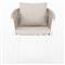 Porter Coastal Beach Beige Cushion White Aluminum Woven Outdoor Dining Arm Chair|Kathy Kuo Home