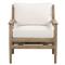 Rose Coastal Beach Off White Upholstered Rope Back Wood Outdoor Lounge Chair|Kathy Kuo Home