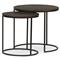 Ava Modern Classic Black Metal Outdoor Nesting Coffee Table - Set of 2|Kathy Kuo Home