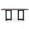 Judith Industrial Loft Black Stone Outdoor Dining Table - 69&quot;W|Kathy Kuo Home