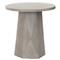 Barley Industrial Loft Grey Concrete Round Outdoor Pedestal End Table|Kathy Kuo Home