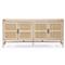 Corazon Global Bazaar Woven Natural Cane Brown Mango Wood Sideboard|Kathy Kuo Home