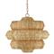 Rica Coastal Beach Brown Rattan 3 Tier Chandelier - Small|Kathy Kuo Home