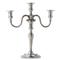 MATCH Modern Pewter 3-Arm Candelabra|Kathy Kuo Home