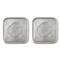 MATCH Modern Pewter Square Coaster - Set of 2|Kathy Kuo Home