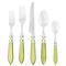 Aladdin Brilliant Modern Yellow Acrylic 5 Piece Flatware Place Setting|Kathy Kuo Home