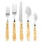 Aladdin Brilliant Modern Gold Acrylic 5 Piece Flatware Place Setting|Kathy Kuo Home