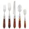 Aladdin Brilliant Modern Brown Tortoise Acrylic 5 Piece Flatware Place Setting|Kathy Kuo Home