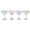 Rainbow Modern Classic Assorted Coupe Champagne Glass - Set of 4|Kathy Kuo Home