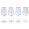 Rainbow Modern Classic Assorted Wine Glass - Set of 4|Kathy Kuo Home