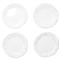 Incanto Stone Modern White Stoneware Assorted Canape Plates - Set of 4|Kathy Kuo Home