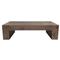 Brissy Rustic Lodge Brown Oak Wood Rectangular Coffee Table|Kathy Kuo Home